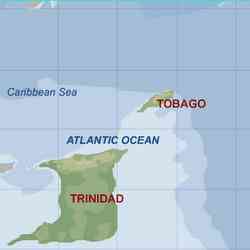 Map of Trinidad and Tobago