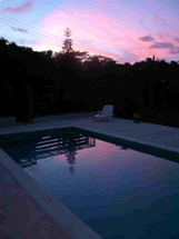 Pool at sunset